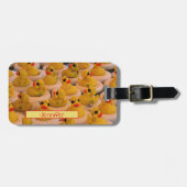 Veel geelrubberen gepersonaliseerd bagagelabel (Voorkant horizontaal)