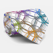 Veel gekleurde cirkels Stropdas (Opgerold)