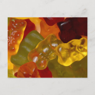Veel gekleurde jelly babies... briefkaart
