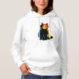 Veel gekleurde kat hoodie