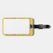 Veel gekleurde strepen in geel... bagagelabel (Achterkant horizontaal)