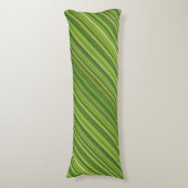 Veel gekleurde strepen in groen lichaamskussen (Voorkant Verticaal)