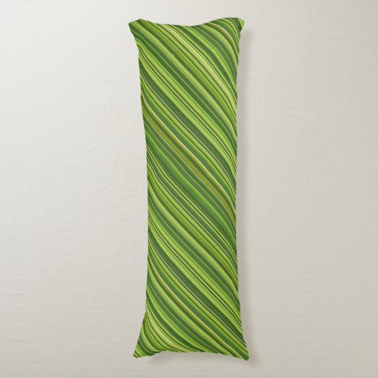 Veel gekleurde strepen in groen lichaamskussen (Voorkant Verticaal)