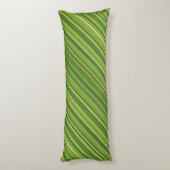 Veel gekleurde strepen in groen lichaamskussen (Achterkant (Verticaal))