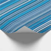 Veel gekleurde strepen in het blauw... cadeaupapier (Hoek)