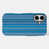 Veel gekleurde strepen in het blauw Case-Mate iPhone case (Achterkant (horizontaal))