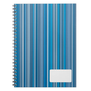 Veel gekleurde strepen in het blauw... notitieboek