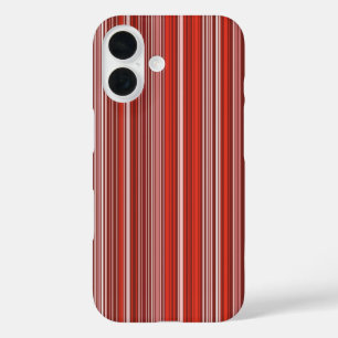 Veel gekleurde strepen in rood iPhone 16 hoesje