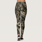 Veel gekrompen dennenden met groeven leggings (Achterkant)
