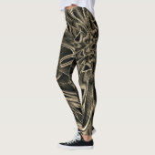 Veel gekrompen dennenden met groeven leggings (Links)
