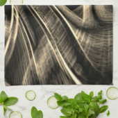 Veel gekrompen dennenden met groeven theedoek (Gevouwen)