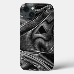 Veel gekrompen met grijze groeven op zwarte achter Case-Mate iPhone case