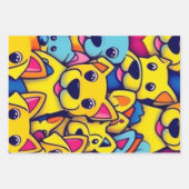 Veel gele honden blij honden inpakpapier vel (Voorkant 2)