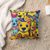 Veel gele honden blij honden kussen (Deken)