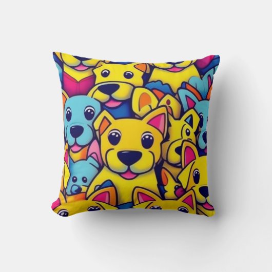 Veel gele honden blij honden kussen (Voorkant)