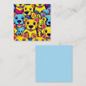 Veel gele honden blij honden notitiekaartje (Voorkant / Achterkant)