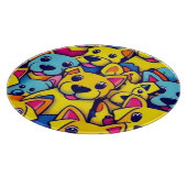 Veel gele honden blij honden snijplank (Hoek)