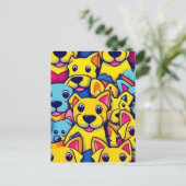 Veel gele honden zijn blije honden briefkaart (Staand voorkant)