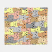 Veel gele katten die op maat zijn gemaakt fleece deken (Voorkant (Horizontaal))
