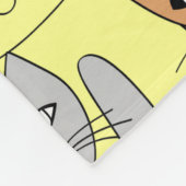 Veel gele katten die op maat zijn gemaakt fleece deken (Hoek)