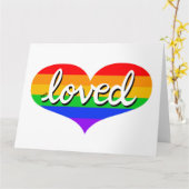 Veel geliefd - aanbeden - Rainbow love heart Kaart (Gele Bloem)