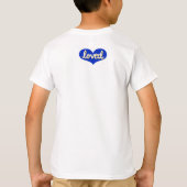 VEEL GELIEFD - blauwe liefde hart- T-shirt (Achterkant)