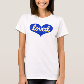 VEEL GELIEFD - blauwe liefde hart- T-shirt