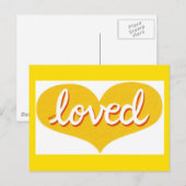 VEEL GELIEFD - Geel liefdeshart Briefkaart (Voorkant / Achterkant)