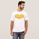 VEEL GELIEFD -Geel liefdeshart -Mannen T-shirt (Voorkant volledig)