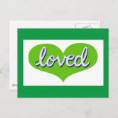 VEEL GELIEFD - Groen liefdeshart Briefkaart (Voorkant / Achterkant)