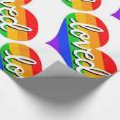 VEEL GELIEFD - Regenboog liefde hart - Cadeaupapier (Hoek)
