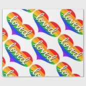 VEEL GELIEFD - Regenboog liefde hart - Cadeaupapier (Vlak)