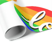 VEEL GELIEFD - Regenboog liefde hart - Cadeaupapier (Rol Hoek)
