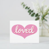 VEEL GELIEFD - Roze liefdeshart Briefkaart (Staand voorkant)