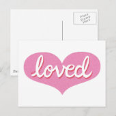 VEEL GELIEFD - Roze liefdeshart Briefkaart (Voorkant / Achterkant)