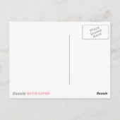VEEL GELIEFD - Roze liefdeshart Briefkaart (Achterkant)