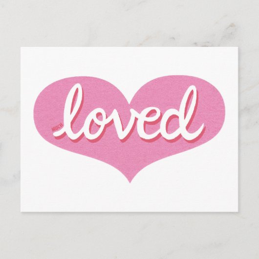 VEEL GELIEFD - Roze liefdeshart Briefkaart (Voorkant)