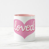 VEEL GELIEFD - Roze liefdeshart Mok (Midden)