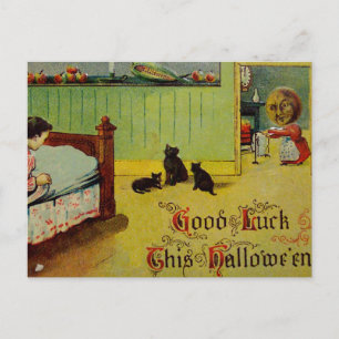 Veel Geluk deze Halloween (Oude Halloweenkaart) Briefkaart