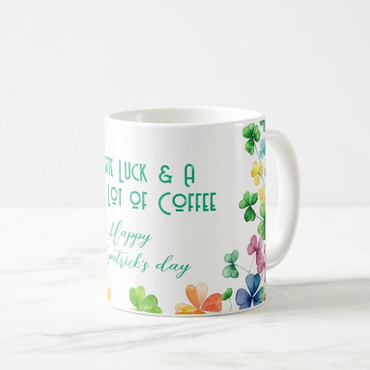 Veel geluk en veel koffie koffiemok (Voorkant rechts)