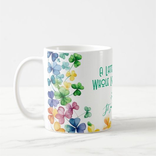 Veel geluk en veel koffie koffiemok (Links)