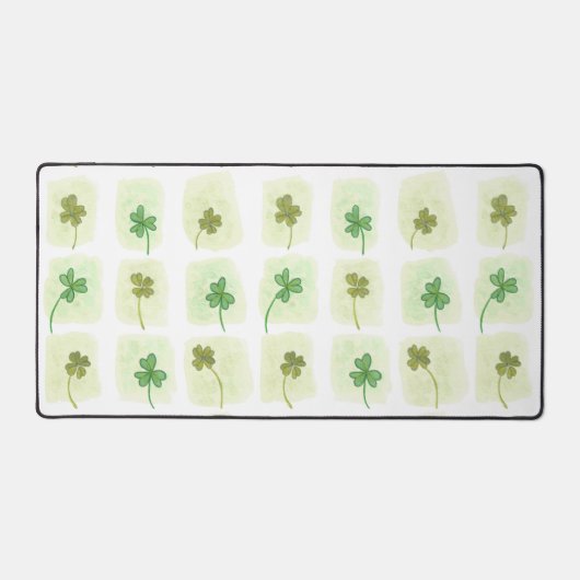 Veel Geluk Groene Klaver en Shamrocks Desk Mats Bureaumat (Voorkant)