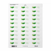 Veel Geluk Groene Klaveren Etiket (Full Sheet)