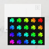 Veel Geluk Klaverblaadjes Kleurrijke Regenboogkleu Briefkaart (Voorkant / Achterkant)