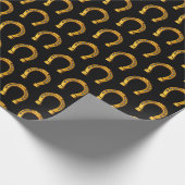 Veel geluk met gouden hoefijzer cadeaupapier (Hoek)