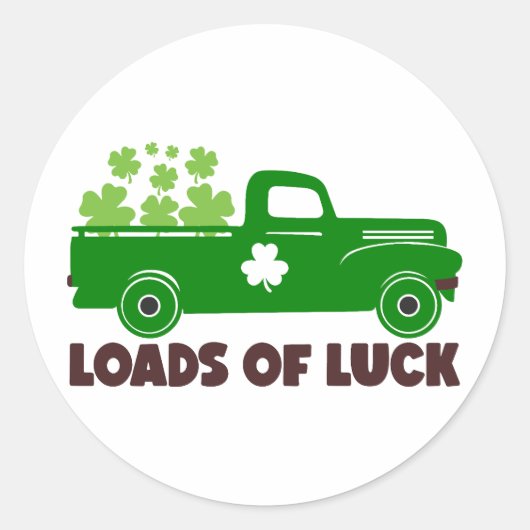 Veel geluk 🍀✨ ronde sticker (Voorkant)