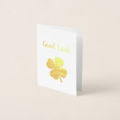 Veel geluk Vier Blad Klaver Gefeliciteerd Folie Kaarten (Voorkant)