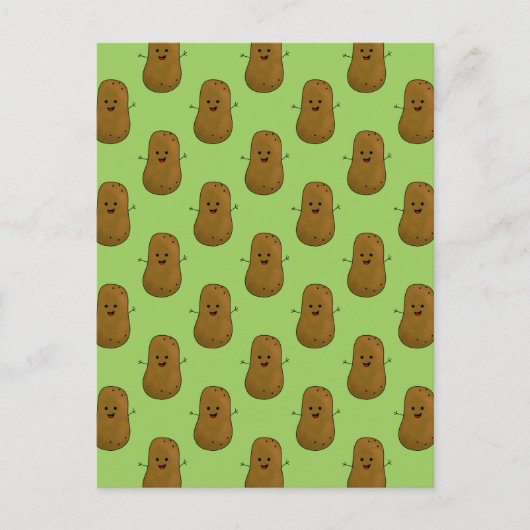 Veel gelukkige aardappelen briefkaart (Voorkant)