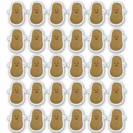 Veel gelukkige aardappelen sticker