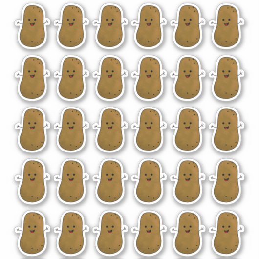 Veel gelukkige aardappelen sticker (Voorkant)